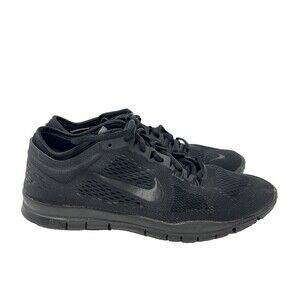 Nike Womens Free 4 Black Running Shoes Sneakers Size 10 704674-001